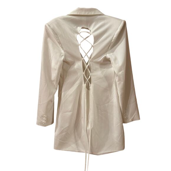 Endless Rose Strappy Back Long Sleeve
White Blazer Dress (New) - Picture 7 of 7